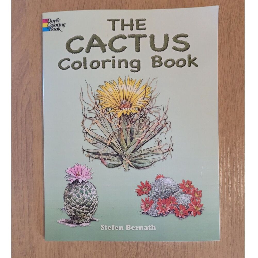 The Cactus Coloring Book by Betina Barnett Dover Publications Vintage -Excellent